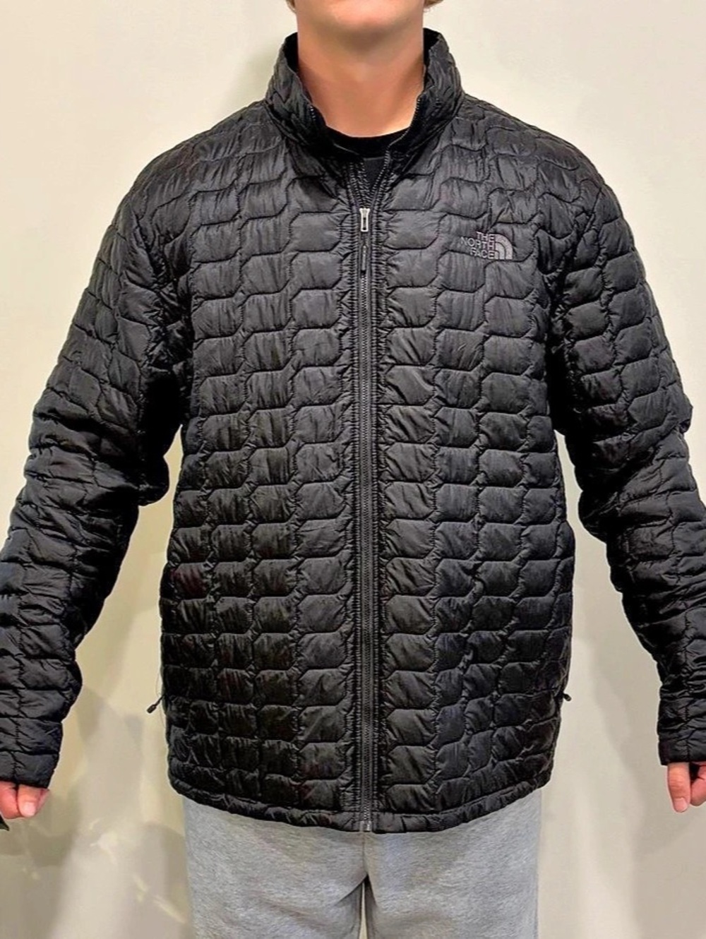 The North Face Men's ThermoBall Eco Jacket Black Quilted Puffer XXL
